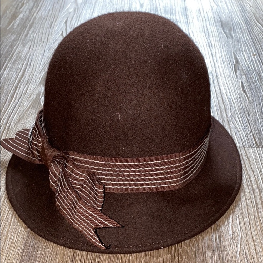 Vintage Style Brown Wool Hat